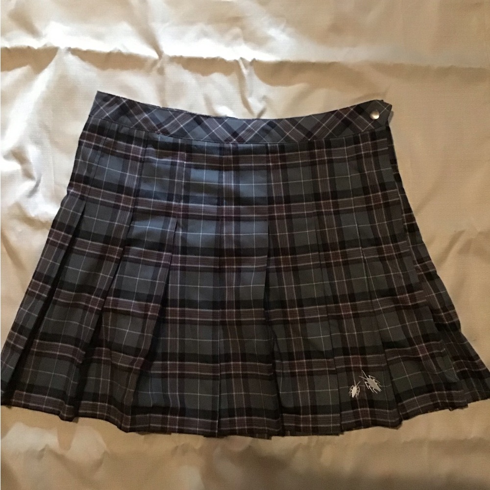 Beetlejuice Plaid Pleated Skirt